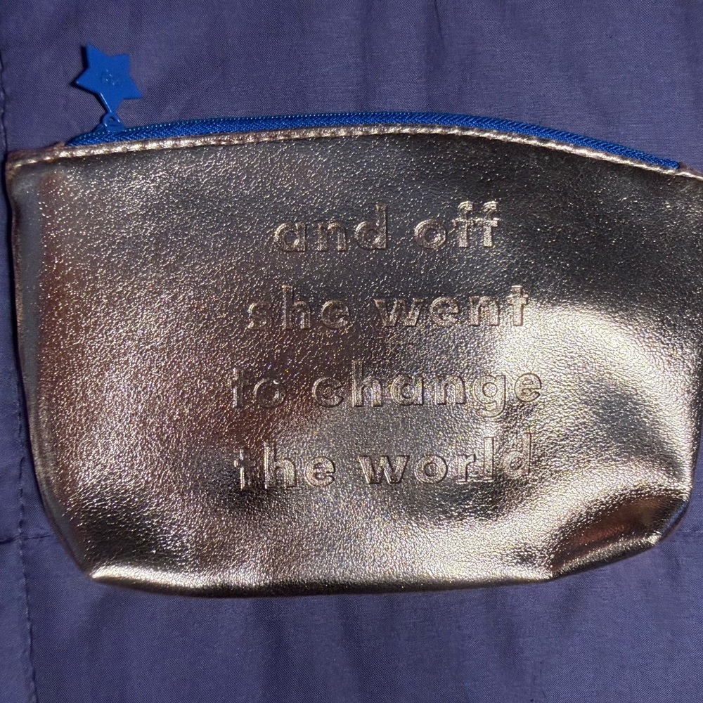 Ipsy Metallic Rose Gold Inspirational Pouch